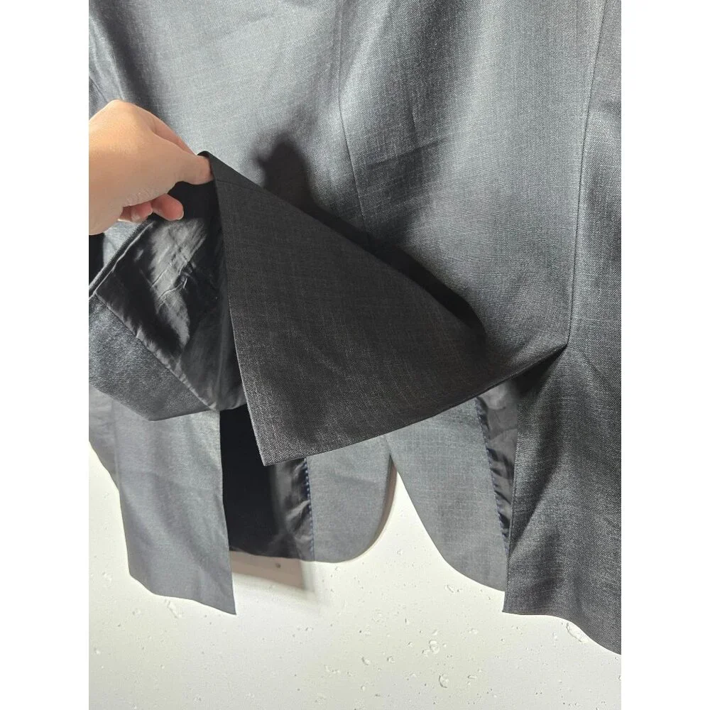 Kenneth‎ Cole Reaction Mens Gray Techni-Cole Blazer Sports Coat Jacket 46R